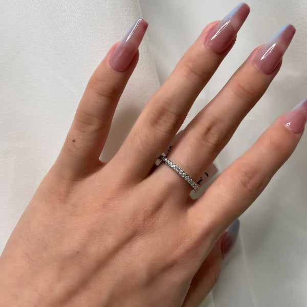 Nova Sterling Silver Eternity Band