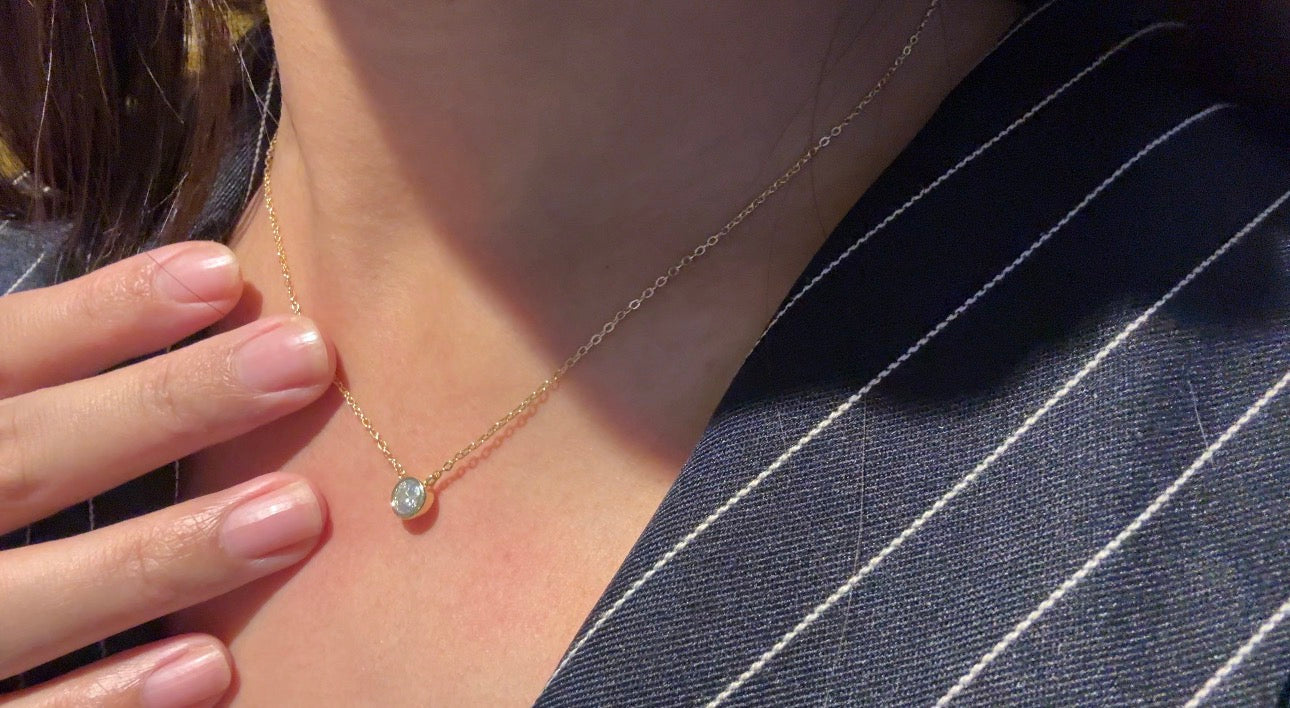 Noëlle Bezel Moissanite Necklace