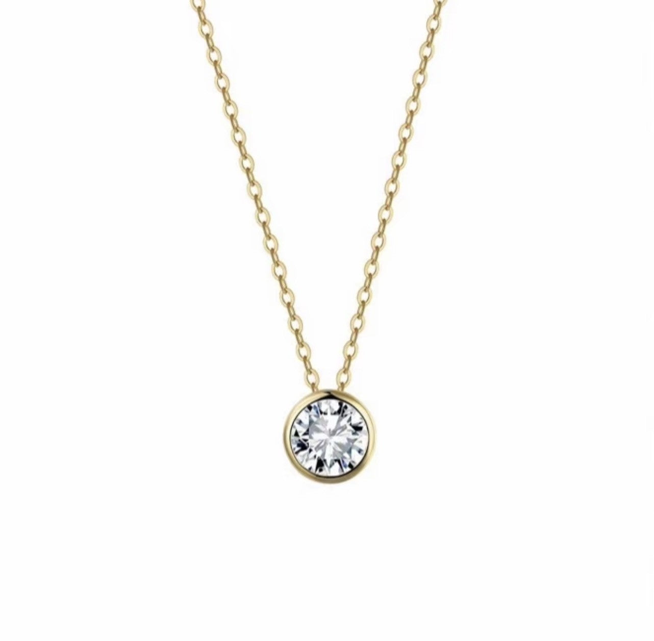 Noëlle Bezel Moissanite Necklace