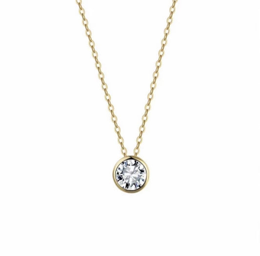 Noëlle Bezel Moissanite Necklace