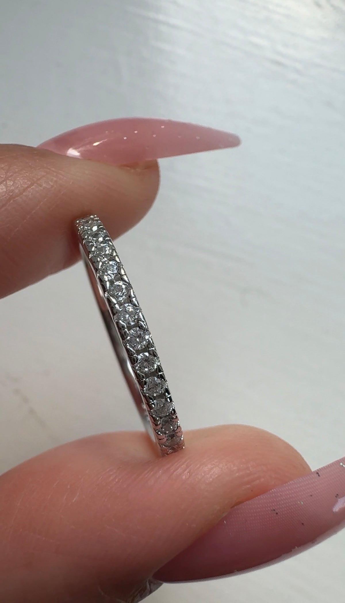 Nova Sterling Silver Eternity Band