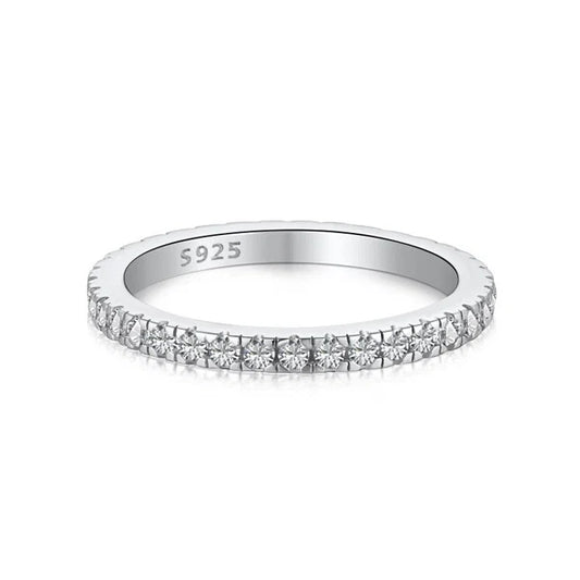 Nova Sterling Silver Eternity Band